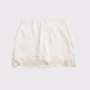 A&F High Rise Lace & Satin Mini Skort XS